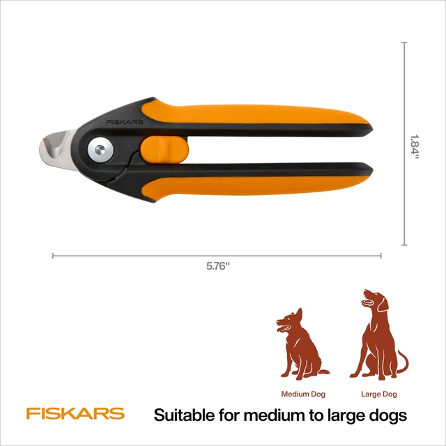 Alt view image 6 of 7 - Pet Large Nail Clippers, Cat and Dog Trimmers for Grooming, 5.75" | Suitable for Medium to Large Dogs, Semi-Circular Blade for Clear View, SoftGrip Handle w/ Safety Lock, Pet Supplies, Black