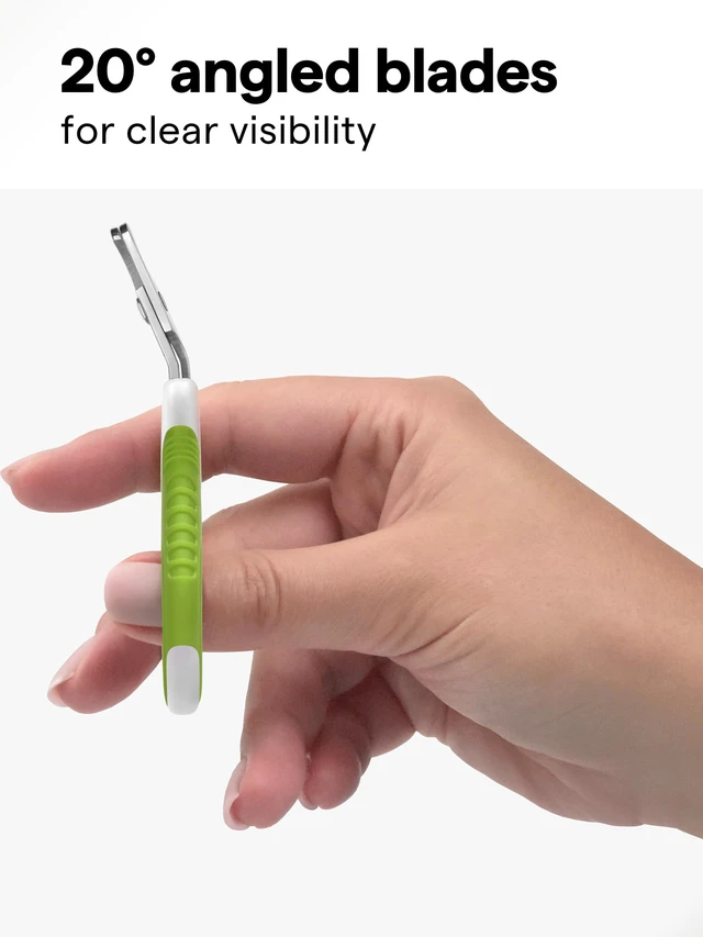 Alt view image 3 of 7 - Pet Nail Clippers for Indoor Cats & Small Animals - Precision Angled Blades & Steady Grip - Ideal for Kittens Tiny Dogs Rabbits Birds - Nail Trimmer & Claw Scissors for Home Grooming - eBook + App