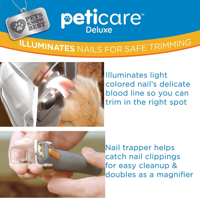 Alt view image 3 of 6 - PetiCare Illuminated Dog & Cat Nail Clipper With LED Light & 5X Magnification for Safe, Precise Trimming | Pet Nail Cutter for Small & Large Breeds | Easy-to-Use Grooming Tool for Pets