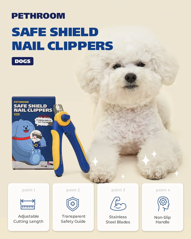 Alt view image 2 of 7 - Professional Dog Nail Clipper with Safety Guard, Avoid Overcutting | Adjustable Cutting Length 13mm, Durable Stainless Steel Pet Nail Trimmer for Small Medium Dogs and Cats
