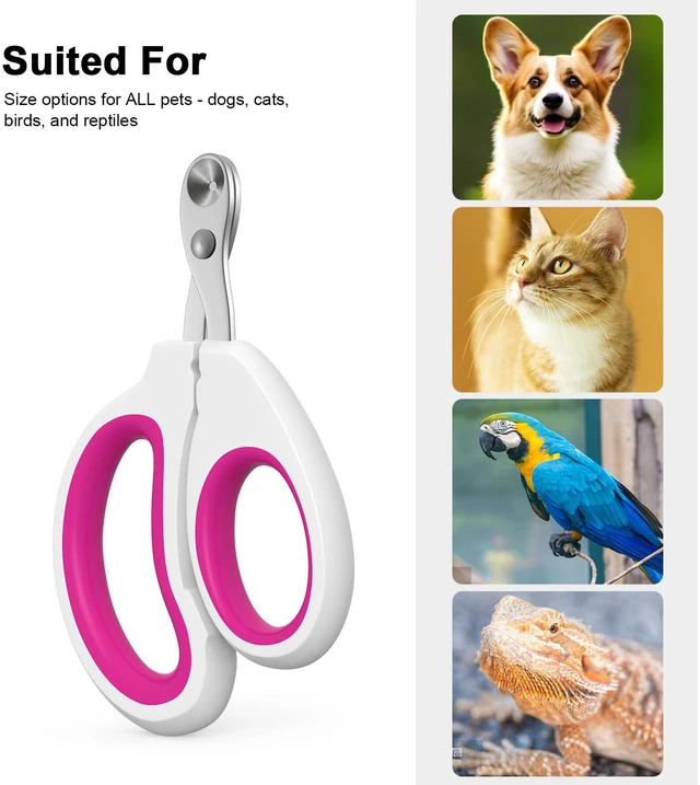 Alt view image 4 of 7 - Cat Nail Clippers - Stainless Steel, Non-Slip, Safe for Small Pets | Practical Pet Nail Clipper For Small Animals. Ergonomic Non-Slip Handle For Safe, Easy Trimming At Home For Kittens & Puppies