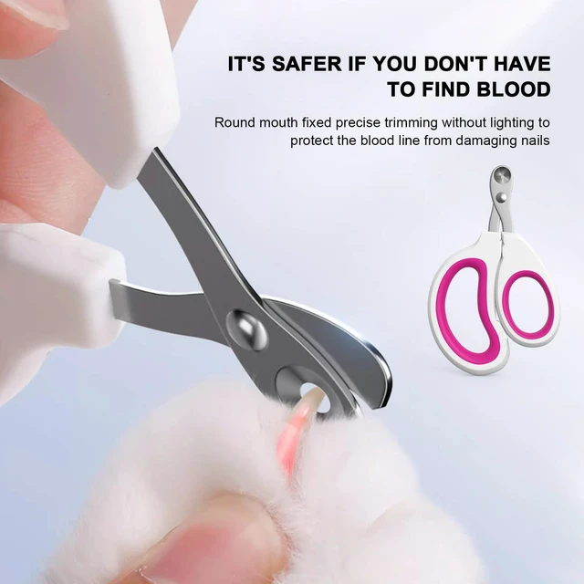 Alt view image 5 of 7 - Cat Nail Clippers - Stainless Steel, Non-Slip, Safe for Small Pets | Practical Pet Nail Clipper For Small Animals. Ergonomic Non-Slip Handle For Safe, Easy Trimming At Home For Kittens & Puppies