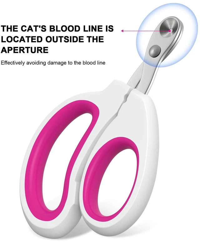 Alt view image 6 of 7 - Cat Nail Clippers - Stainless Steel, Non-Slip, Safe for Small Pets | Practical Pet Nail Clipper For Small Animals. Ergonomic Non-Slip Handle For Safe, Easy Trimming At Home For Kittens & Puppies