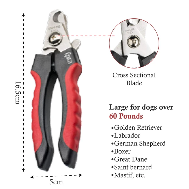 Alt view image 2 of 6 - Dog and Cat Nail Clippers, Claw Trimmer, Safety Guard, Easy & Safe | Rubber, Stainless Steel, Rubber Coated Handles for a Secure Grip, Gentle on Pets
