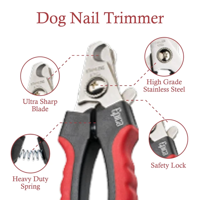 Alt view image 4 of 6 - Dog and Cat Nail Clippers, Claw Trimmer, Safety Guard, Easy & Safe | Rubber, Stainless Steel, Rubber Coated Handles for a Secure Grip, Gentle on Pets
