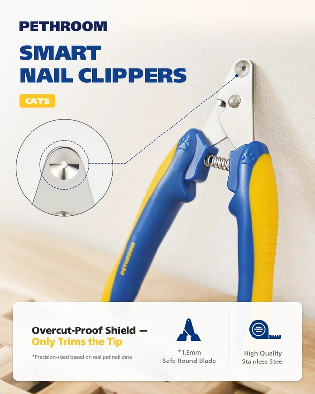 Alt view image 2 of 7 - Cat Nail Clipper Trimmer for Indoor Cats, 2mm Circular Cut Hole | Premium Sturdy Stainless Steel Blade Cat Claw | Safe, Easy, Accurate, Quiet & Fast, Avoid Overcutting