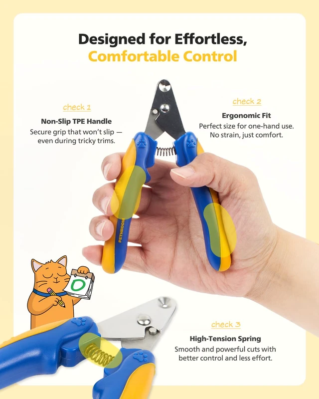 Alt view image 5 of 7 - Cat Nail Clipper Trimmer for Indoor Cats, 2mm Circular Cut Hole | Premium Sturdy Stainless Steel Blade Cat Claw | Safe, Easy, Accurate, Quiet & Fast, Avoid Overcutting