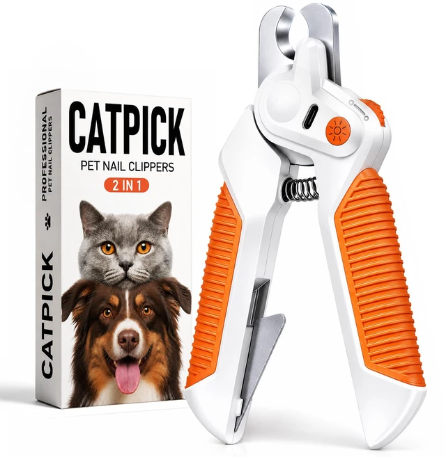 Main image of Dog Nail Clippers Trimmer with Light - for Medium to Large Dogs | Professional Grooming Pet Nail Clippers, Illuminates Nails Helps See Light Colored Quick