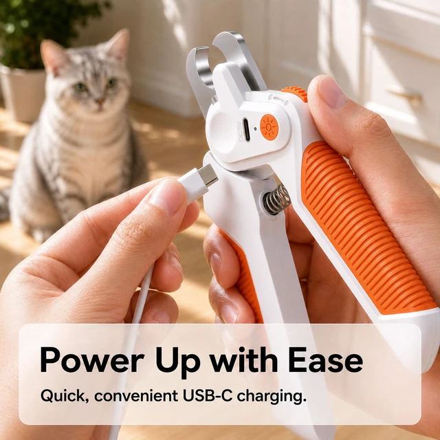 Alt view image 7 of 7 - Dog Nail Clippers Trimmer with Light - for Medium to Large Dogs | Professional Grooming Pet Nail Clippers, Illuminates Nails Helps See Light Colored Quick
