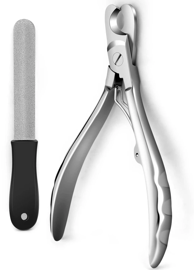 Main image of Heavy Duty Dog Nail Clippers for Large Dogs & Thick Nails (Silver) | Upgrade Wide Open Nail Trimmer Cut Like Butter, Professional Full Metal Razor Sharp for All Dogs with Thick Toenails