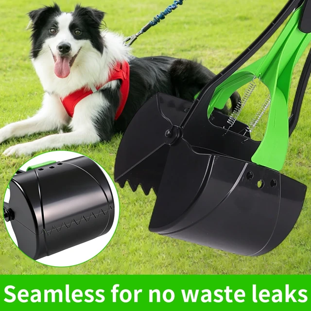 Alt view image 5 of 7 - 36 Large Dog Pooper Scooper for Large Dogs Heavy Duty, Non-Breakable Dog Poop Scooper with Wide Handle for Grass, Gravel, Durable Dog Poop Pick Up Tool, Long Handled Poop Grabber (Green)