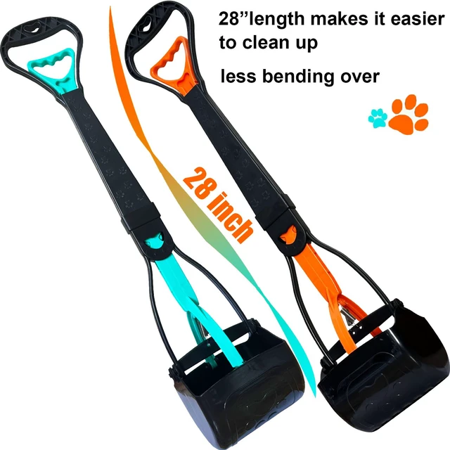 Alt view image 4 of 6 - 2-Piece Pooper Scooper for Large Medium & Small Dogs Heavy Duty,Long Handled Dog Poop Scooper for Grass,Durable Dog Poop Pick Up Tool