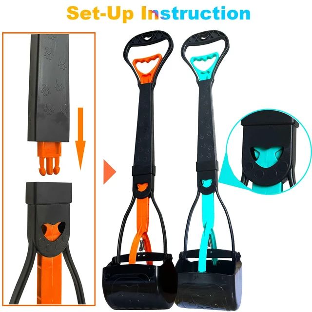 Alt view image 5 of 6 - 2-Piece Pooper Scooper for Large Medium & Small Dogs Heavy Duty,Long Handled Dog Poop Scooper for Grass,Durable Dog Poop Pick Up Tool