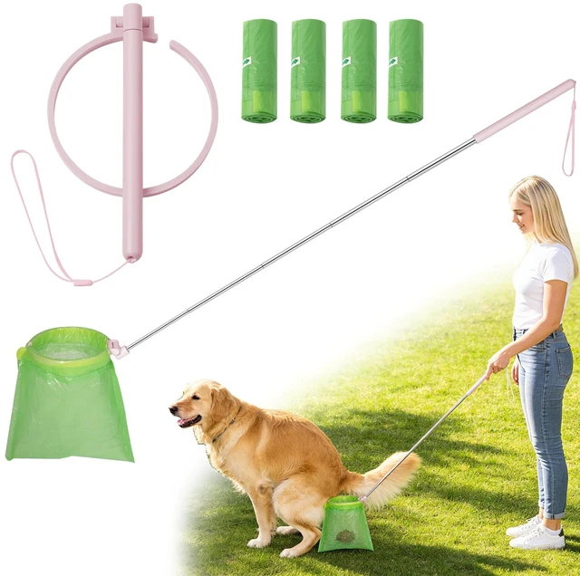Main image of Dog Pooper Scooper, 43" Extendable Pooper Scooper Long Handle with 120 BagsPortable Poop Scoop for Small Medium Large Dogs, No Touch, Stainless Steel, Lightweight, Foldable, Suit Yard,Wild, City, Park