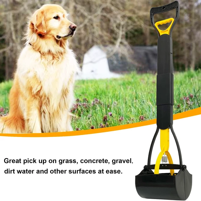 Alt view image 7 of 7 - 32 Tall Pooper Scooper, Large Pooper Scooper for Dogs Heavy Duty, Dog Pooper Scooper with Long Handle & High Strength Durable Spring, Foldable Dog Poop Pick Up