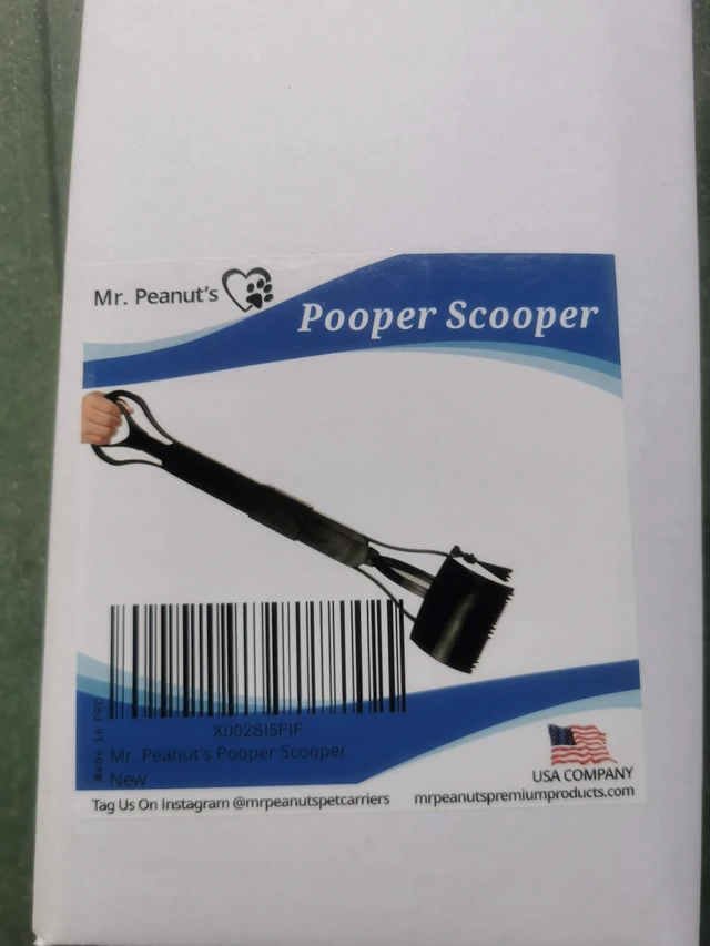 Alt view image 7 of 7 - 32" Tall Profile Pooper Scooper, ABS Frame & Waste Bin with Double Spring Clamp, Lightweight Design, Simple One Click Assembly