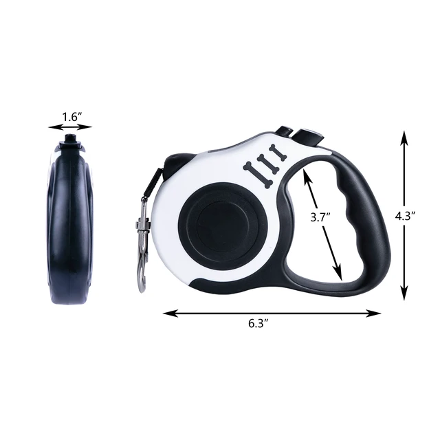 Alt view image 2 of 6 - Retractable Dog Leash 16ft, Tangle-Free Expandable Leash for Medium Dogs Up to 33lbs, Easy-Adjust Lock & Anti-Slip Handle for Safe Walks