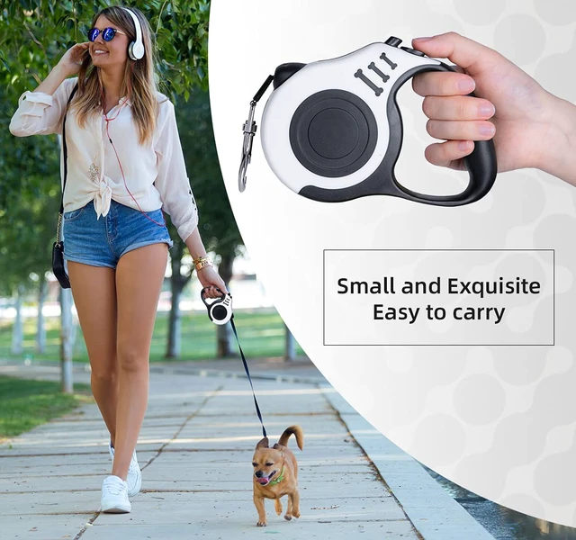 Alt view image 5 of 6 - Retractable Dog Leash 16ft, Tangle-Free Expandable Leash for Medium Dogs Up to 33lbs, Easy-Adjust Lock & Anti-Slip Handle for Safe Walks