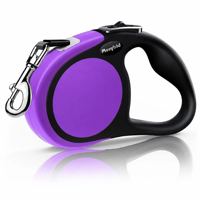Main image of Heavy Duty Retractable Dog Leash-16ft Strong & Durable Walking Leash for S to L Dogs up to 45/115 lbs, Upgraded Lock System, Non Slip Grip, Tangle Free (Purple, Small/Medium)