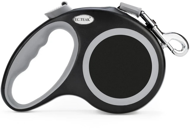 Main image of Retractable Dog Leash 26 FT, Heavy Duty Dog Leash for Dogs up to 110lbs, Strong Nylon Tape No Tangle, One-Handed Brake, Pause, Lock, Perfect for Medium Large Dogs (Black, 26 FT(66-110 LBS))