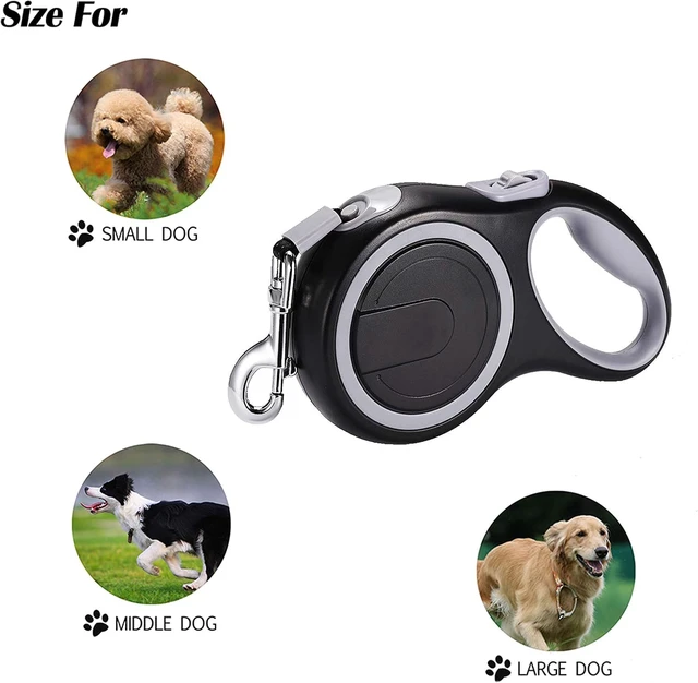 Alt view image 5 of 7 - Retractable Dog Leash,26 Foot Dog Walking Leash for Medium Large Dogs up to 110lbs, One Button Break & Lock, Heavy Duty No Tangle. Large