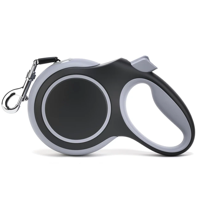 Alt view image 6 of 7 - Retractable Dog Leash 26 FT Tape for Medium Large Dogs up to 110 lbs | Anti-Slip Handle, Nylon Tape, Tangle-Free Swivel Clip, Auto-Locking Button, U-Shaped Guide