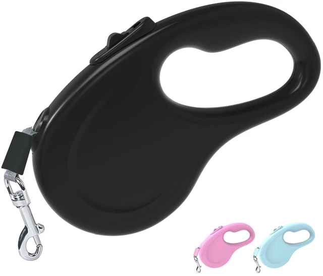 Main image of Retractable Dog Leash for Small Medium Dogs, 16Ft/5M, Black | Light Weight, Up to 50lbs Dog, Strong Nylon Tape, 360° Tangle-Free, One-Hand Brake