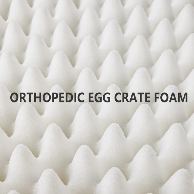 Alt view image 6 of 7 - Orthopedic Large Dog Bed Washable Pet Sofa Bed 36''X24'' Black | 2-Sided Bolster Egg-Crate Foam Dog Couch Large Sized Dogs, Waterproof Removable Washable Cover, Nonskid Bottom Pet Crate Mat