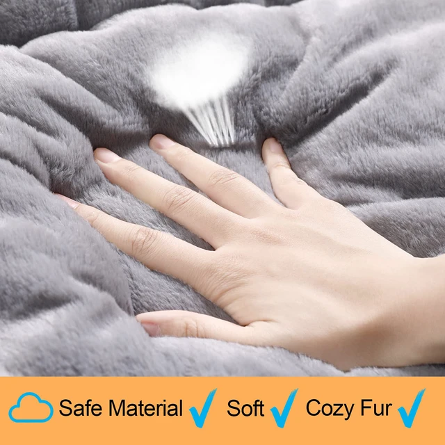Alt view image 4 of 6 - Dog Crate Pad Washable Dog Bed for Crate Medium Cozy Mat 36-Inch Gray | Ultra Soft Kennel Pad,Anti-Slip Bottom,Fits Most Metal Crates,Comfortable Sleeping Pet Mat