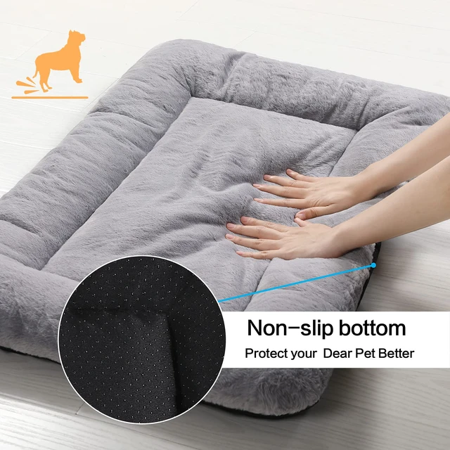 Alt view image 6 of 6 - Dog Crate Pad Washable Dog Bed for Crate Medium Cozy Mat 36-Inch Gray | Ultra Soft Kennel Pad,Anti-Slip Bottom,Fits Most Metal Crates,Comfortable Sleeping Pet Mat