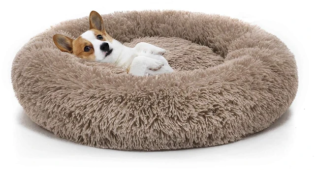 Main image of Orthopedic Dog Bed Comfortable Donut Cuddler Round Pet Beds Ultra Soft Washable Dog and Cat Cushion (20''/23''/30'') (23'', Brown)