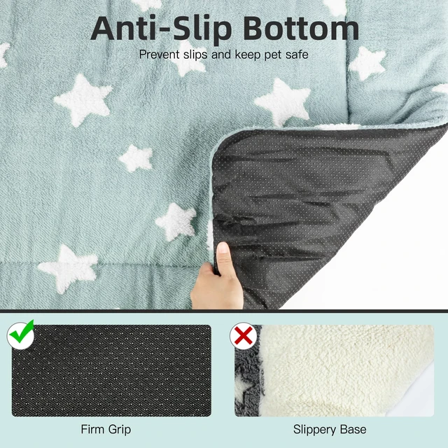 Alt view image 4 of 6 - Dog Crate Pad Washable Cat Dog Bed for Crate Flat Pet Kennel Mat | Soft Dog Cat Bed Mat, Puppy Crate Pad for Dog Cages Cozy Sleeping Liner, Cute Pet Pillow Cushion Anti Slip Small Blue 24 x 18