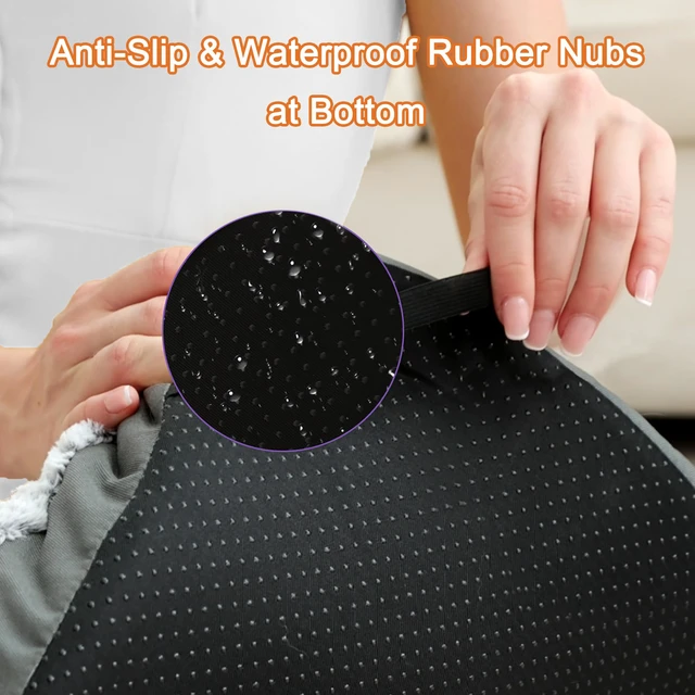 Alt view image 4 of 6 - Deluxe Washable Dog Bed for Large Dogs Dog Crate Mat 35 Inch Comfy Fluffy Kennel Pad Anti-Slip for Dogs Up to 60 lbs, 35" x 23", Grey
