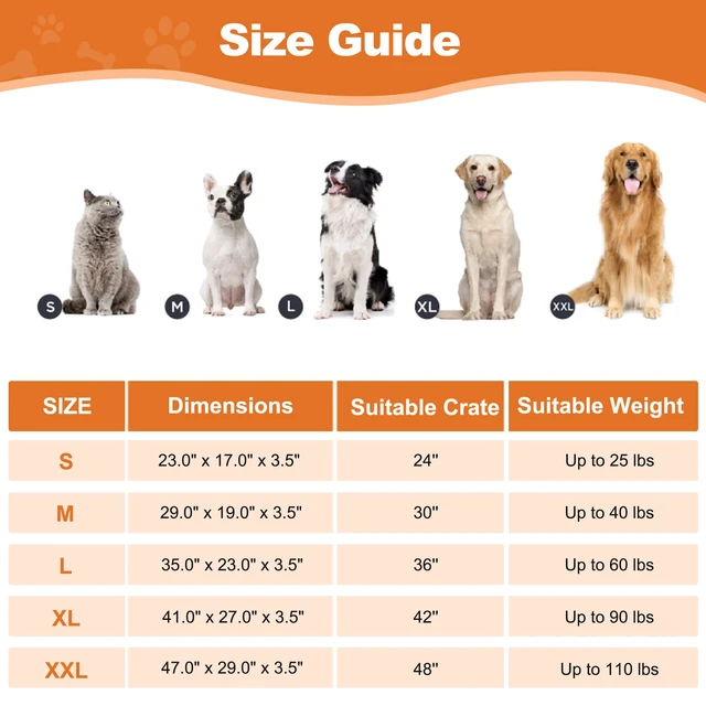 Alt view image 6 of 6 - Deluxe Washable Dog Bed for Large Dogs Dog Crate Mat 35 Inch Comfy Fluffy Kennel Pad Anti-Slip for Dogs Up to 60 lbs, 35" x 23", Grey
