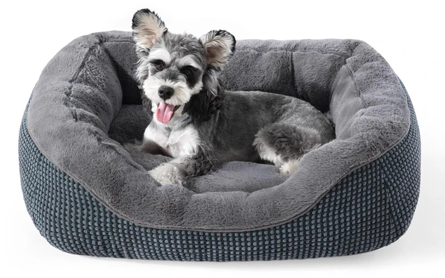 Main image of Small Dog Bed for Small Dogs, Cat Beds for Indoor Cats Washable, Orthopedic Dog Bed, Warming Soft Calming Sleeping Puppy Bed Durable Pet Bed with Anti-Slip Bottom S(20"x19"x6")