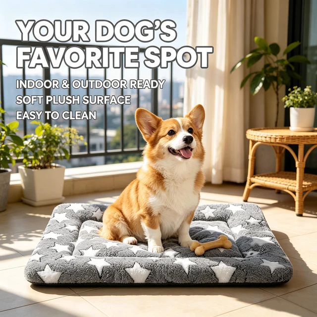 Alt view image 3 of 7 - Dog Bed Mat Soft & Comfortable Dog Kennel Pad for Crate Durable Crate Bed & Mat for Dogs & Cats Ideal for Crate, Kennel, and Home Use