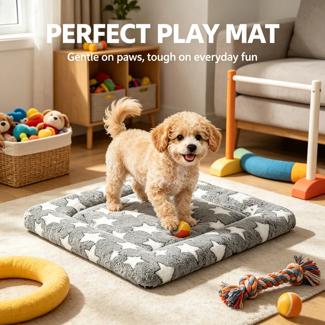 Alt view image 4 of 7 - Dog Bed Mat Soft & Comfortable Dog Kennel Pad for Crate Durable Crate Bed & Mat for Dogs & Cats Ideal for Crate, Kennel, and Home Use