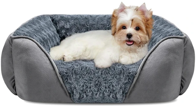 Main image of Rectangle Washable Orthopedic Dog Bed for Small, Medium and Large Dogs, Soft Calming, Sleeping Puppy Bed Durable Pet Cuddler with Anti-Slip Bottom, S (20"x19"x6")