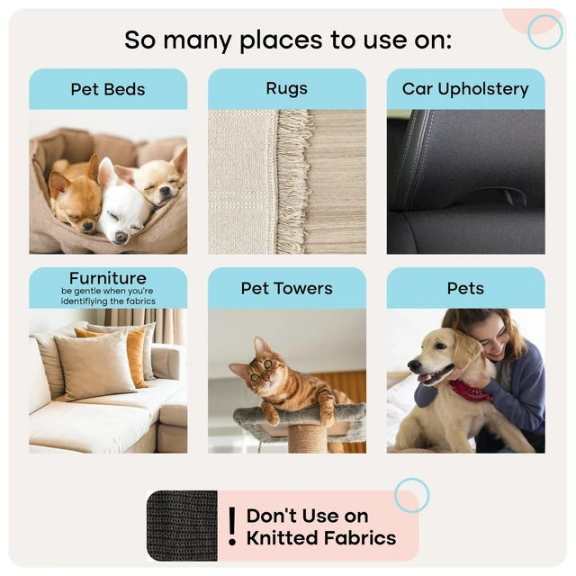 Alt view image 2 of 2 - Pro Pet Hair Removal Tool - Multi-Fabric Edge, Carpet Rake | Reusable Special Dog Hair Remover for Couch, Pet Towers, Rugs, Cat Mats, and Trunks & Much More, Patented Design