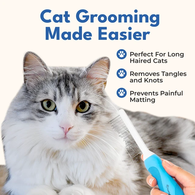 Alt view image 5 of 7 - Grooming Comb for Long & Curly Hair in Dogs & Cats - Top Pet Detangler Brush - Removes & Prevents Matted Fur - Perfect for Goldendoodle, Poodle Mixes, and Cat Undercoat
