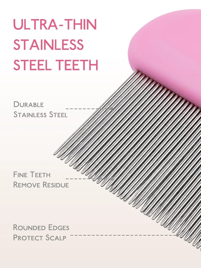 Alt view image 2 of 7 - Tape in Extension Remover Comb, Fine Teeth Glue Residue Cleaning Hair Comb for Tape in Extensions, Effective Remove Without Pulling, Ergonomic Safe Rounded Design for Salon & Home Use