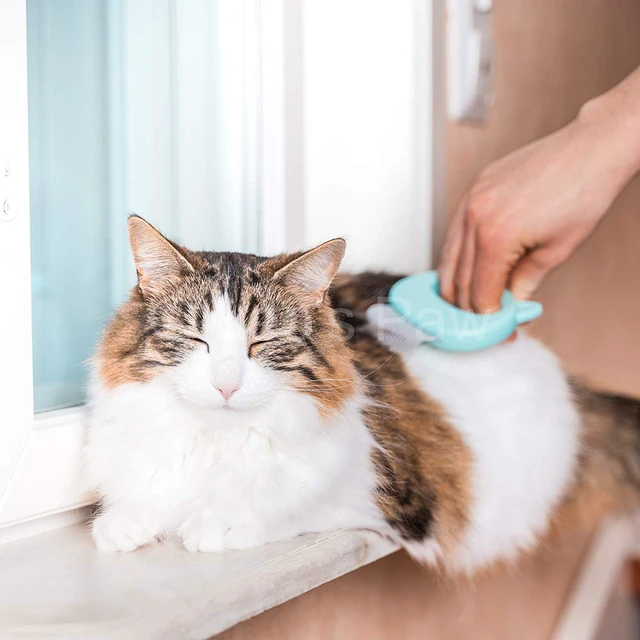 Alt view image 5 of 7 - The Original Pet Hair Removal Massaging Shell Comb | Soft Deshedding Brush Grooming and Shedding Matted Fur Remover Dematting tool for Long and Short Hair Cat Dog Puppy Bunny