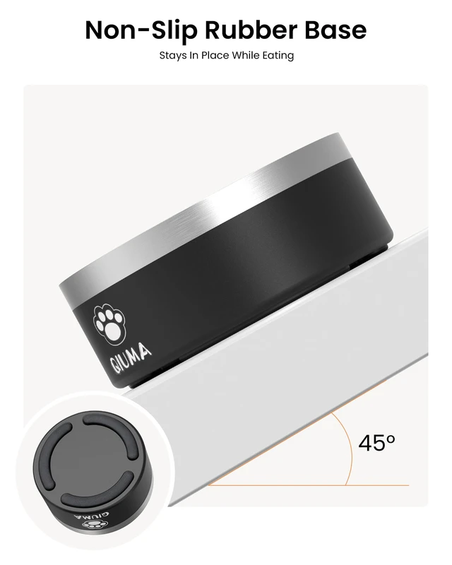 Alt view image 4 of 7 - Slow Feeder Dog Bowl Stainless Steel, Food-Grade 304 Metal Dog Slow Feeder Bowl 2 Cups Capacity, Heavy Duty Double-Layer with Non-Slip Base, Pet Puzzle Bowls for Small & Medium Dogs (Black)