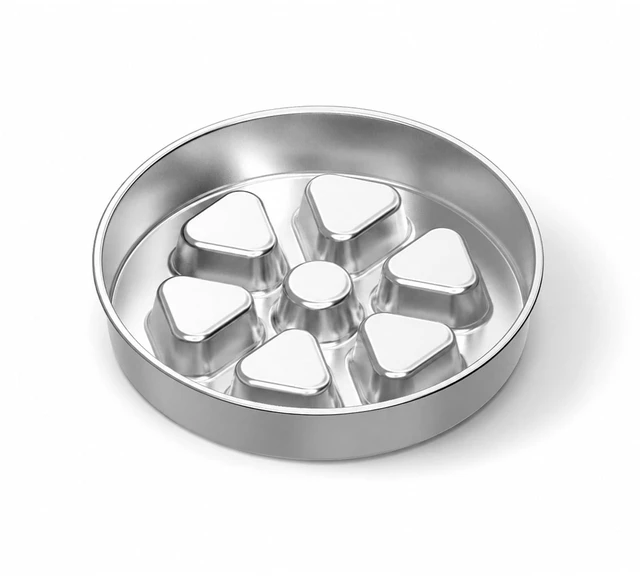 Main image of Stainless Steel Slow Feeder Dog Bowl, 2.5-3 Cups Puzzle Maze Dish | 10-Inch Wide Standalone 304 Food Grade Metal Pet Bowl with Non-Slip Base for Medium Large Dogs to Slow Down Eating