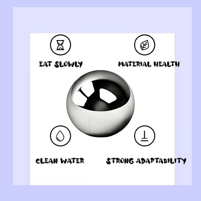 Alt view image 7 of 7 - Stainless Steel Dog Food Slow Feeder Ball - 2.5in - Slows Fast Eating, Fun Feeding for All Dogs - Durable, Smooth (Small)