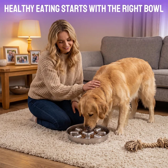 Alt view image 3 of 6 - 2 Pcs Slow Feeder Dog Bowl, 2 Cups Stainless Steel Dog Slow Feeder Food Bowl for Puzzle Maze Medium Small Dogs or Cat to Eat Slowly, Pet Supplies Dishwasher Safe