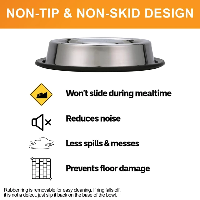 Alt view image 5 of 7 - Stainless Steel Slow Feed Bowl - Non-Tip & Non-Skid - Stops Dog Food Gulping, Bloat, Indigestion, and Rapid Eating (3 Cup)