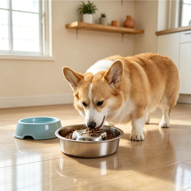 Alt view image 2 of 7 - Stainless Steel Slow Feeder Dog Bowls,Slow Food Bowl for Dog & Cat - 1 Cups Capacity,Paw-Shaped Design Pet Food Holder,Metal Non-Slip Lick Plate,Puzzle Maze Dish for Small Sized Breeds - 2 Pack