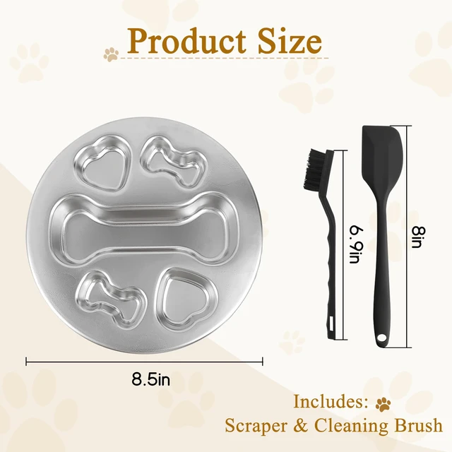 Alt view image 2 of 6 - Slow Feeder Dog Bowls, Stainless Steel Slow Feed Bowl for Dogs and Cats, Dual Function Slow Food & Snack Bowls, Equipped with Brush and Scraper