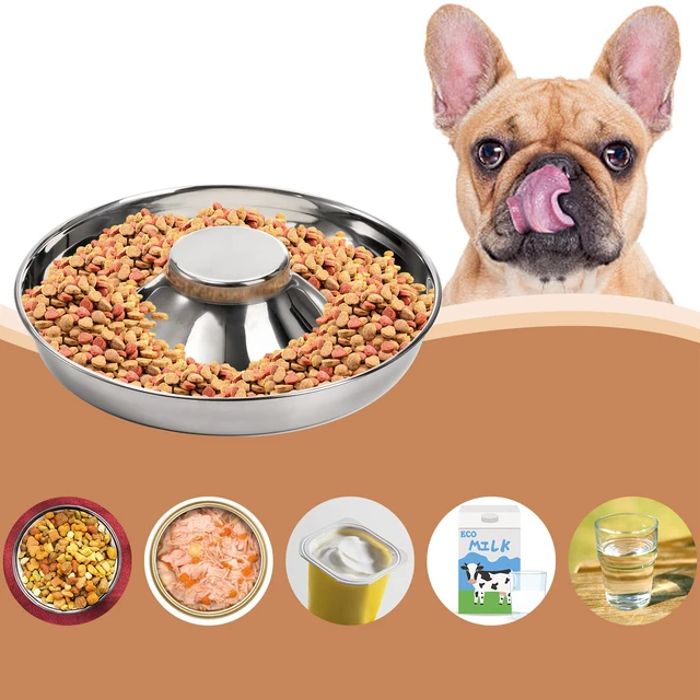 Alt view image 5 of 7 - 2 Pack Stainless Steel Puppy Bowls, Pet Slow Feeder Bowls, Non-Skid Dog Food and Water Bowl, Feeding Weaning for Small Medium Large Dogs, Cat, Pets, Multiple Puppies